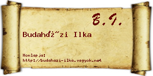 Budaházi Ilka névjegykártya